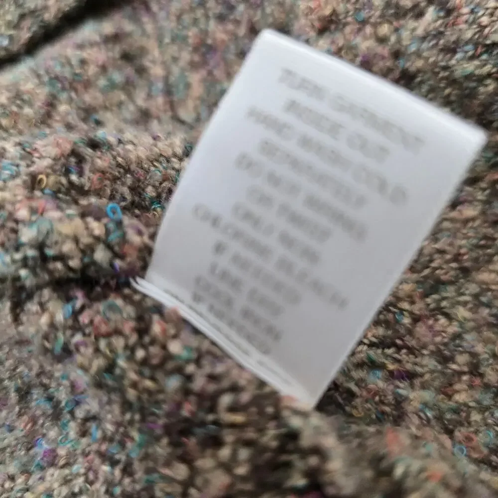Christopher & Banks Brown Knit Mouline Cropped Sweater Grannycore Cottagecore M - Picture 10 of 12